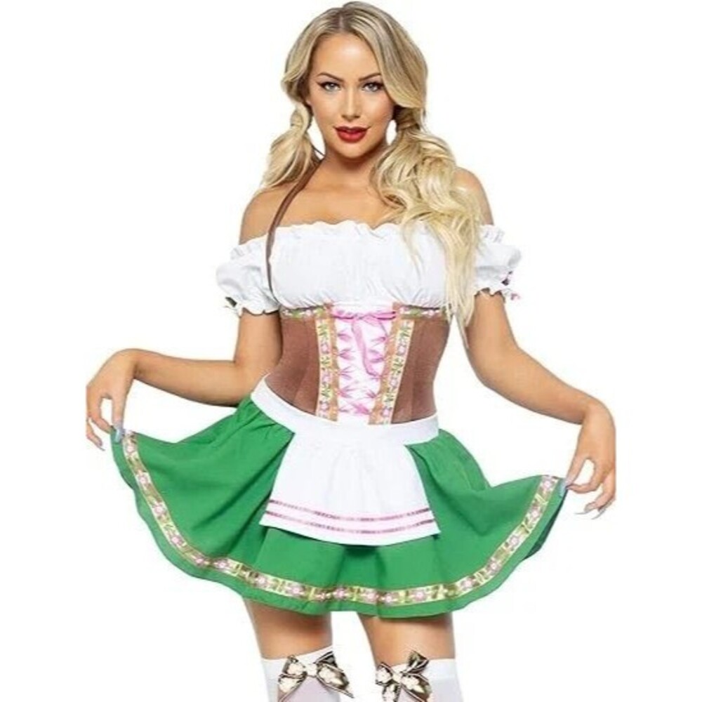 Leg Avenue Women's Gretchen Oktoberfest Beer Maid Costume 2 Piece Size L - Picture 1 of 6